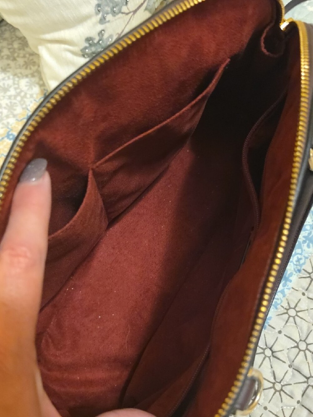 Coach Signature Embossed Dome Satchel with Matching Wallet - Picture 3 of 6